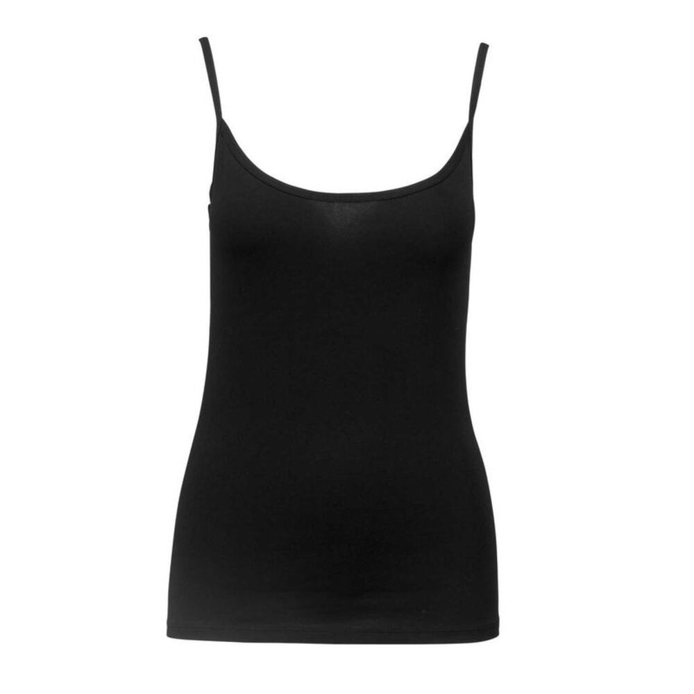 Kariban Womens/Ladies Strappy Tank Top / Black